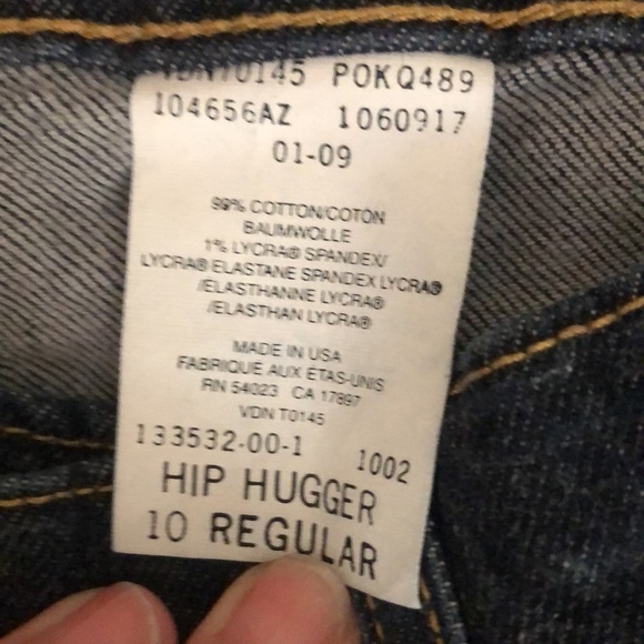 Gap size 10 vintage dark blue jeans hip hugger straight leg - Picture 8 of 11